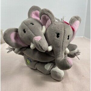 Mama Elephant Hugging Baby Plush Stuffed Animal Toy. Fiesta